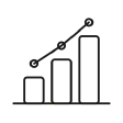 Bars with a trend line. It stands for reporting and the trend across it.